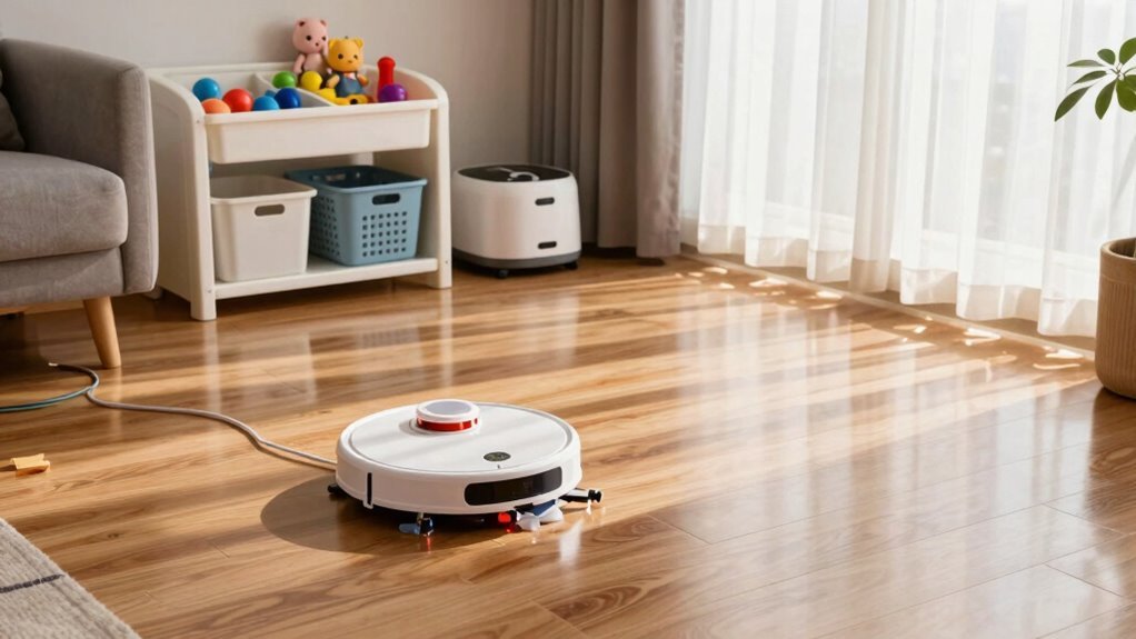 clear clutter before mopping