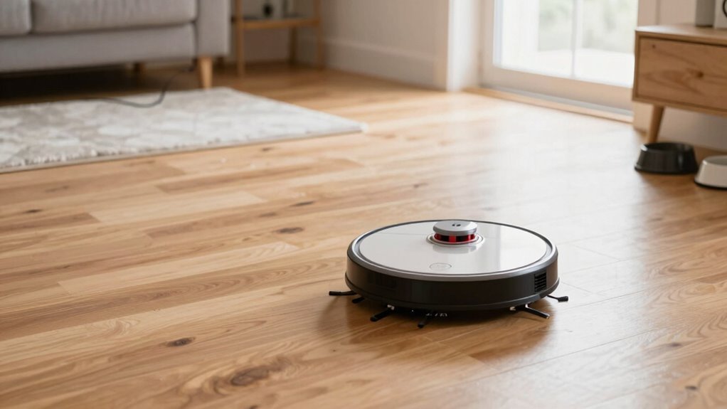 clear floors before vacuuming