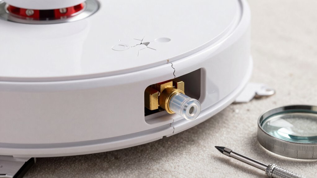 cracked water valve leaks