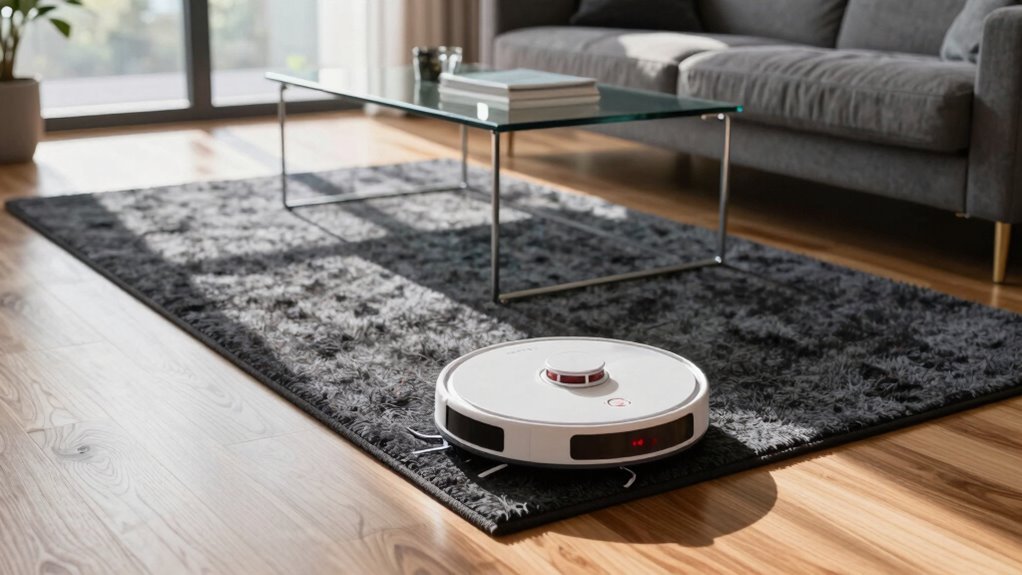 dark rugs confuse sensors