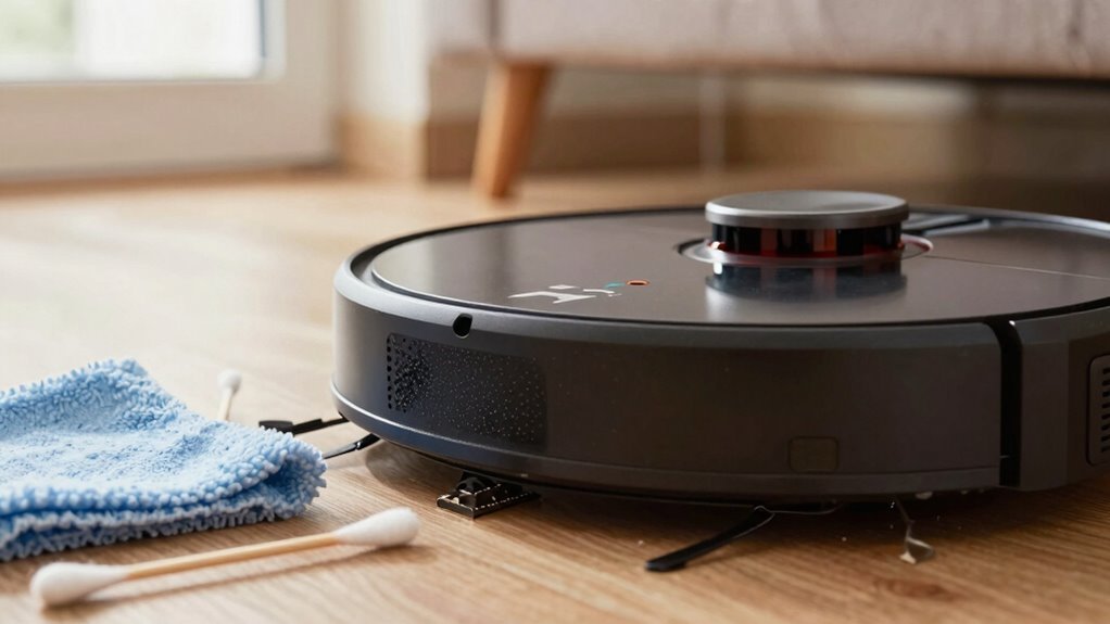 dry wipe robot sensors