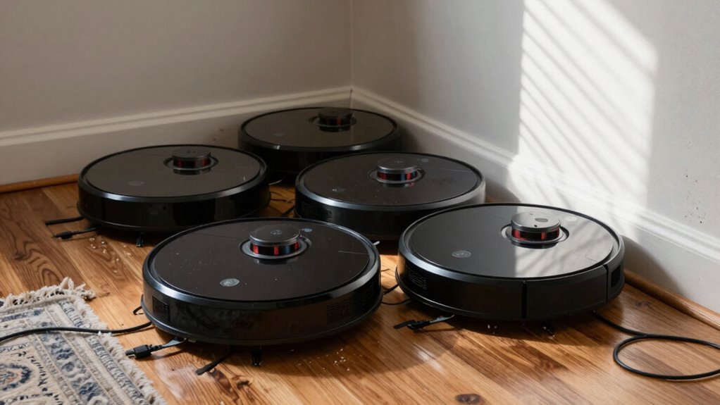 five robot vacuums barely clean