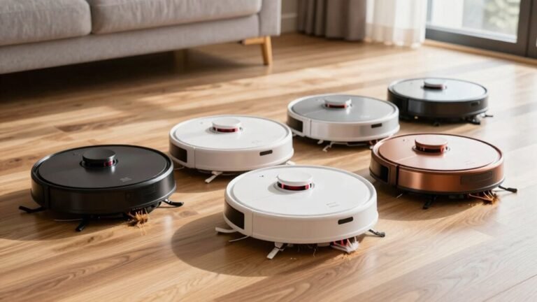five robot vacuums doghair