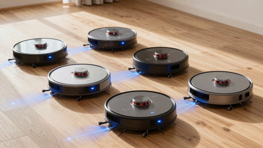 five robot vacuums fast mapping