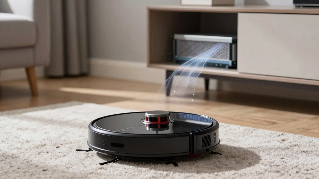 hepa powered robot captures particles