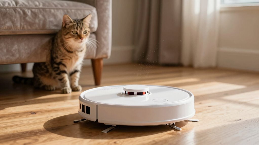 low noise pet friendly robotic vacuum