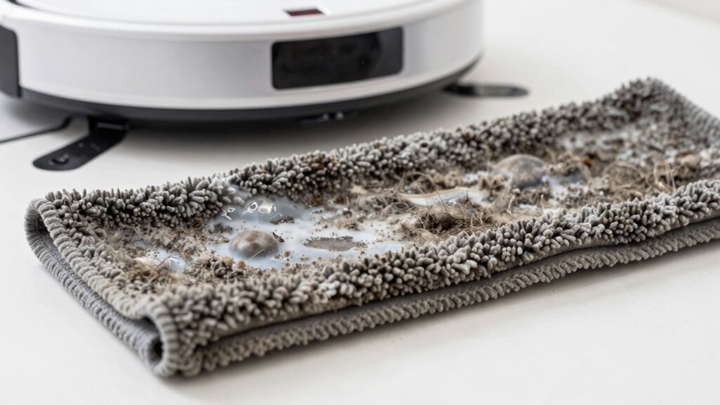 mud smeared pads reduce absorbency