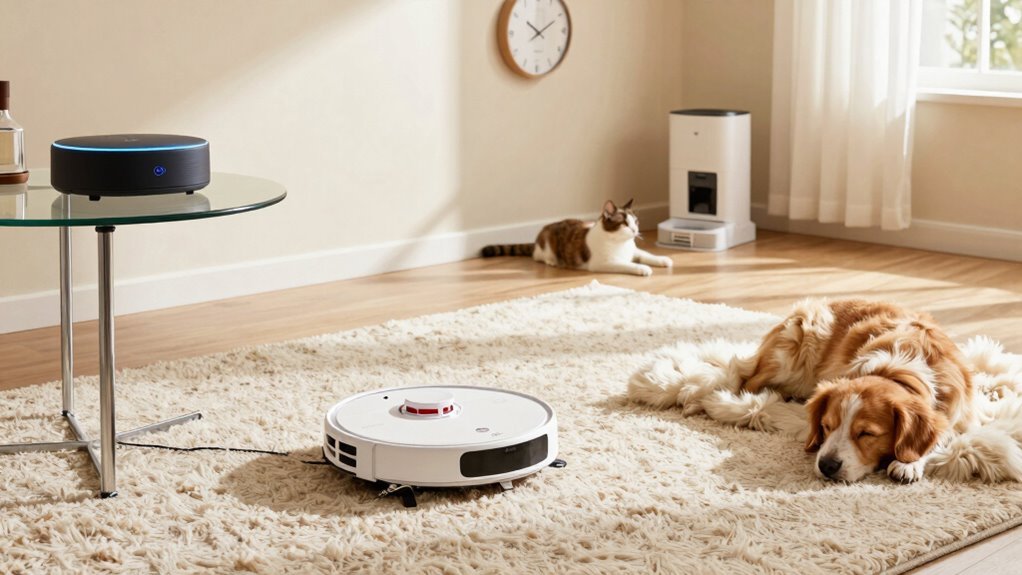 pet synced smart vacuum timing