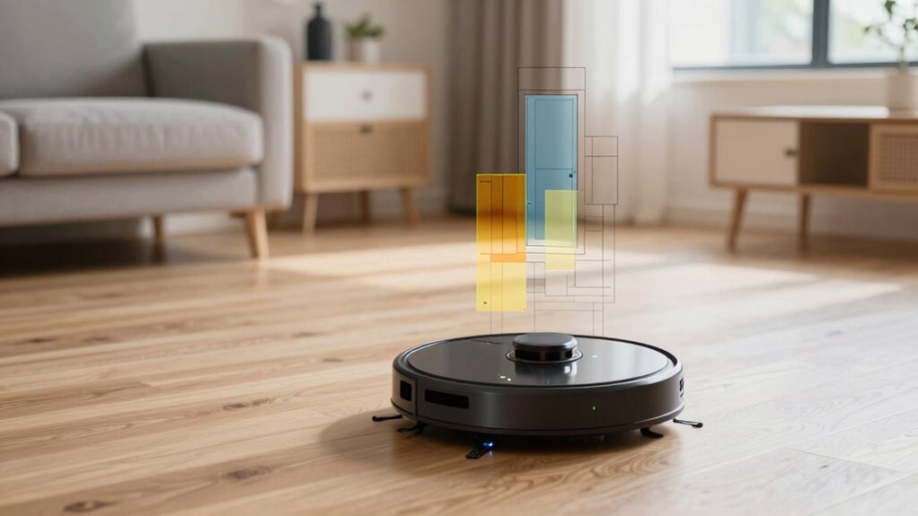 real time map building vacuum navigation