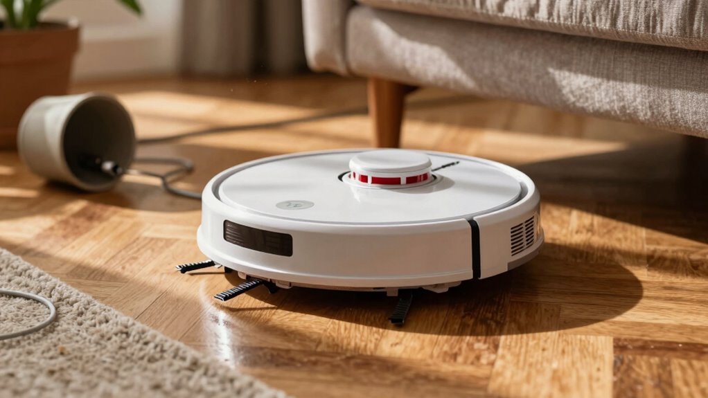 robot vacuum hits furniture