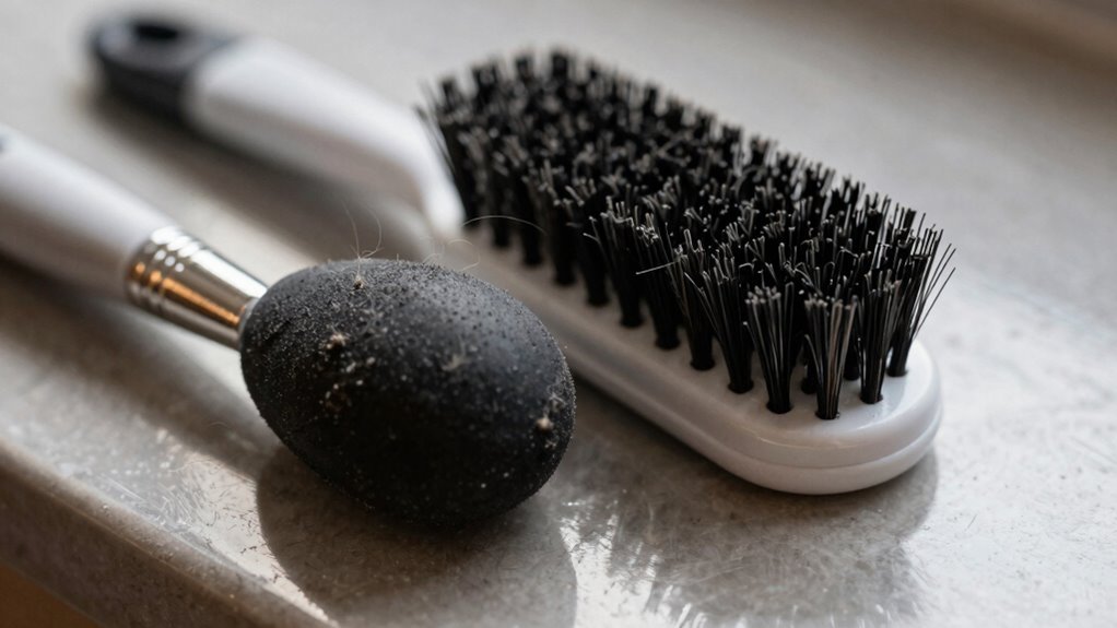 rubber vs bristle pet hair