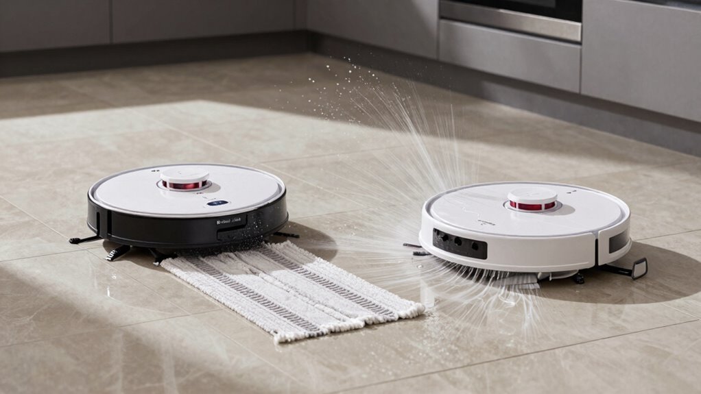 spray and wipe vs damp mop coverage