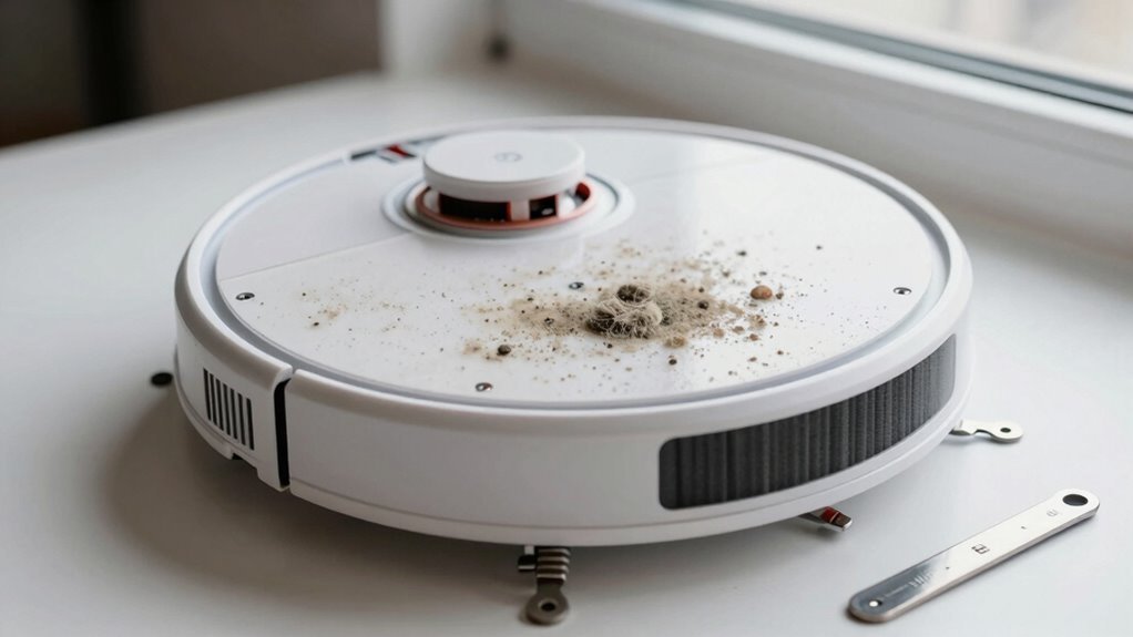 torn moldy smelly filter