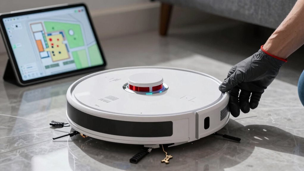 troubleshooting robotic vacuum mapping