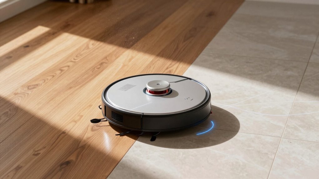 ultrasonic sensing adaptive floor detection