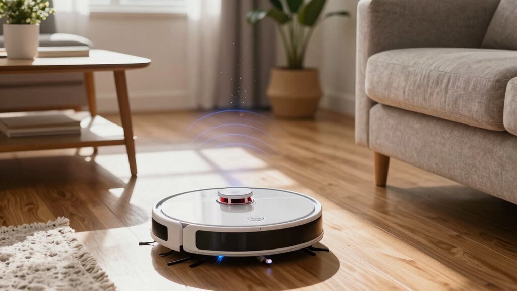 under table cleaning with sensors