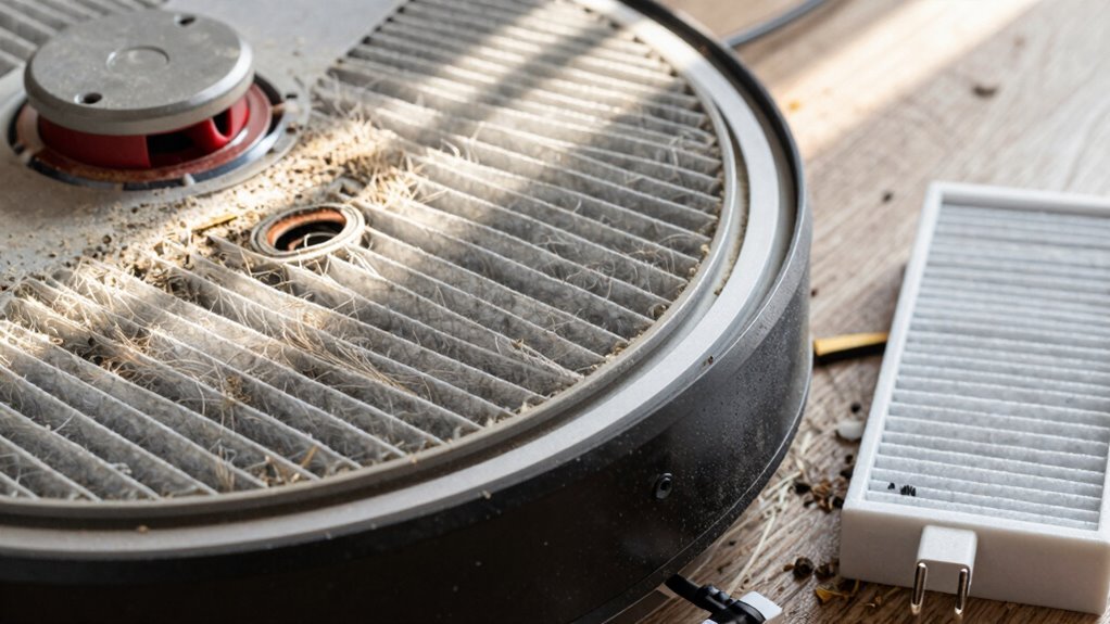 vacuum filter cleaning signs