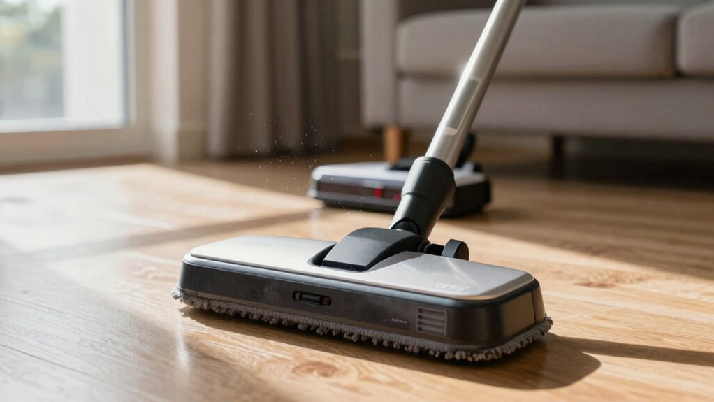 vacuum first then mop