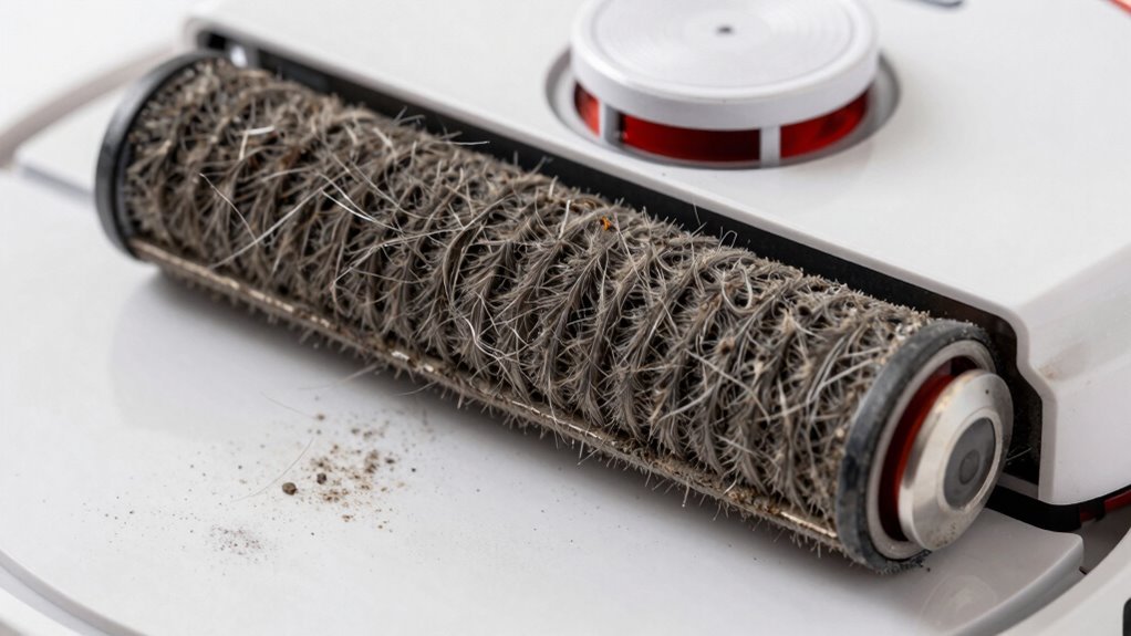 worn brush missed corners